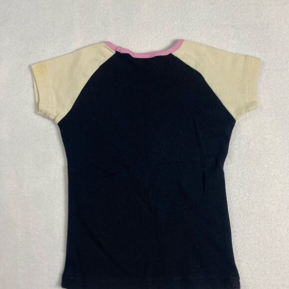 Harley-Davidson Little Girls' Short Sleeve Tee - Black Pink Glitter Logo Size 2T - Picture 4 of 6